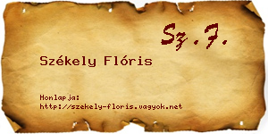 Székely Flóris névjegykártya
